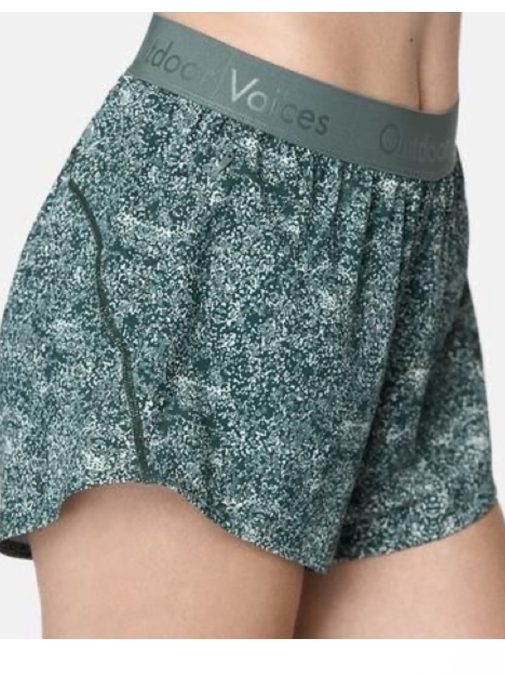 Outdoor Voices Relay Running Shorts in Pebbled Forest Size S